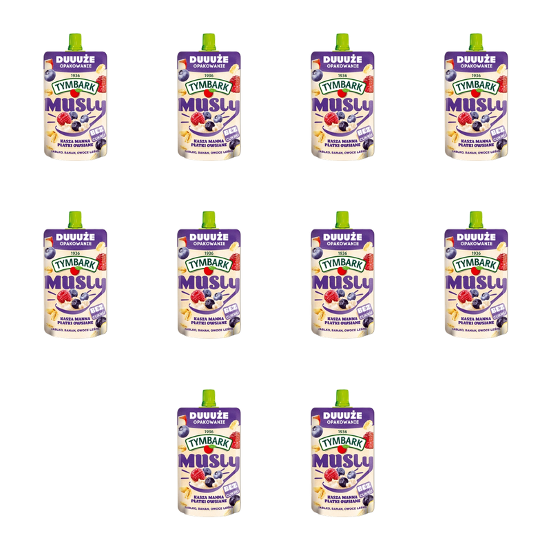 Tymbark Musly kasza manna płatki owsiane owoce leśne 170 g X10